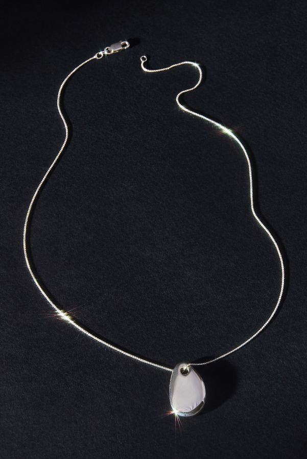 Slide View: 1: Maslo Small Pebble Pendant Necklace