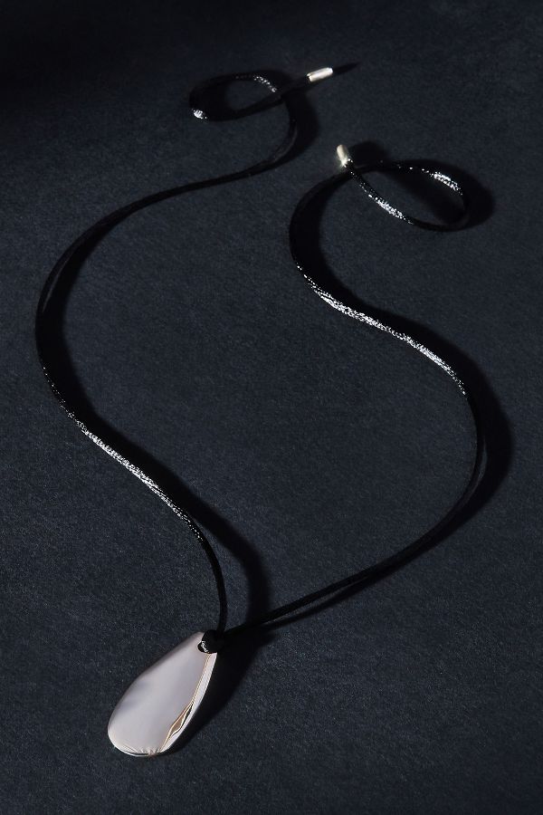 Slide View: 1: Maslo Large Pebble Pendant Necklace