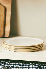 Slide View: 1: Glazed Garage River Stoneware, Set of 4, Dinner Plates