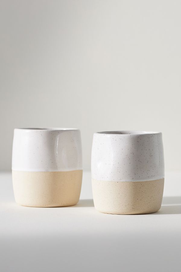 Slide View: 1: Glazed Garage Cliffs Stoneware, Set of 2, Mugs