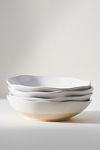 Thumbnail View 1: Glazed Garage Low Tide Stoneware, Set of 4 Low Bowls