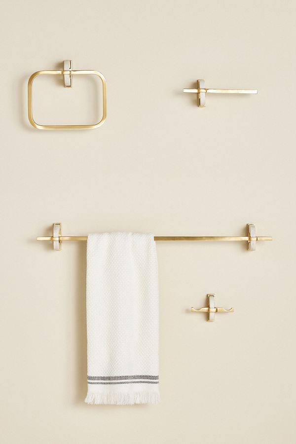 Slide View: 2: Malou Marble Bath Towel Ring