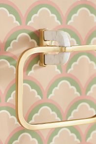 Slide View: 3: Malou Marble Bath Towel Ring