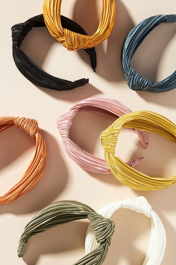 Slide View: 2: Everly Pleated Knot Headband