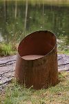 Thumbnail View 2: Weathering Steel Angled Cylinder Fire Pit