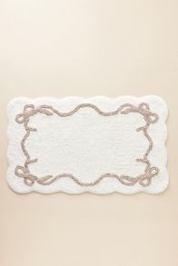 Slide View: 1: Bow Cotton Bath Mat