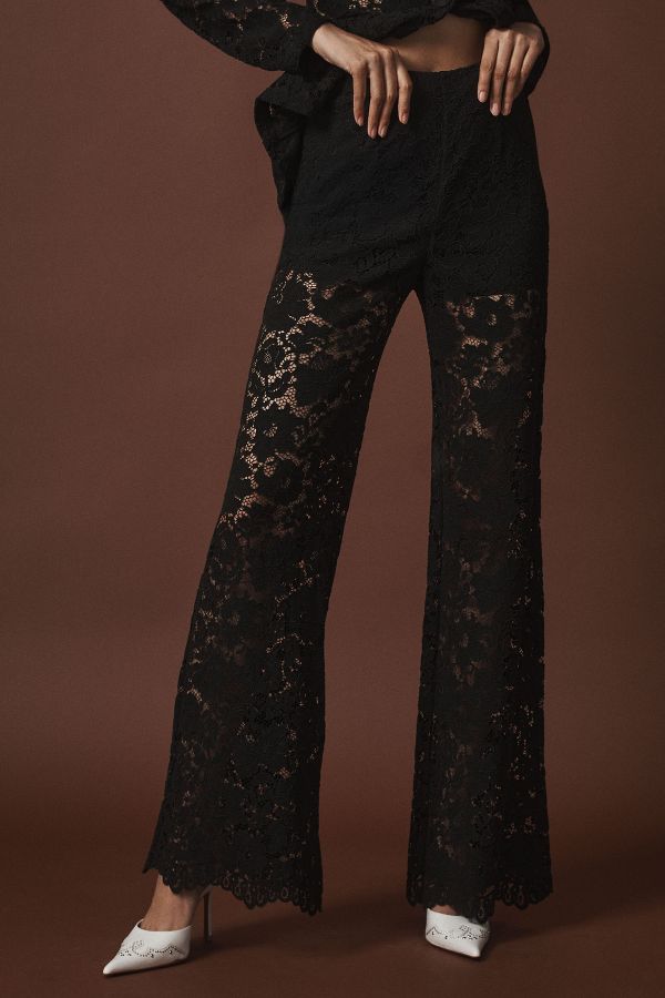 Slide View: 2: SANS FAFF London Lace Flared Pants