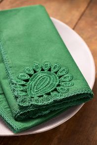 Slide View: 1: Ines Lace Napkins, Set of 4