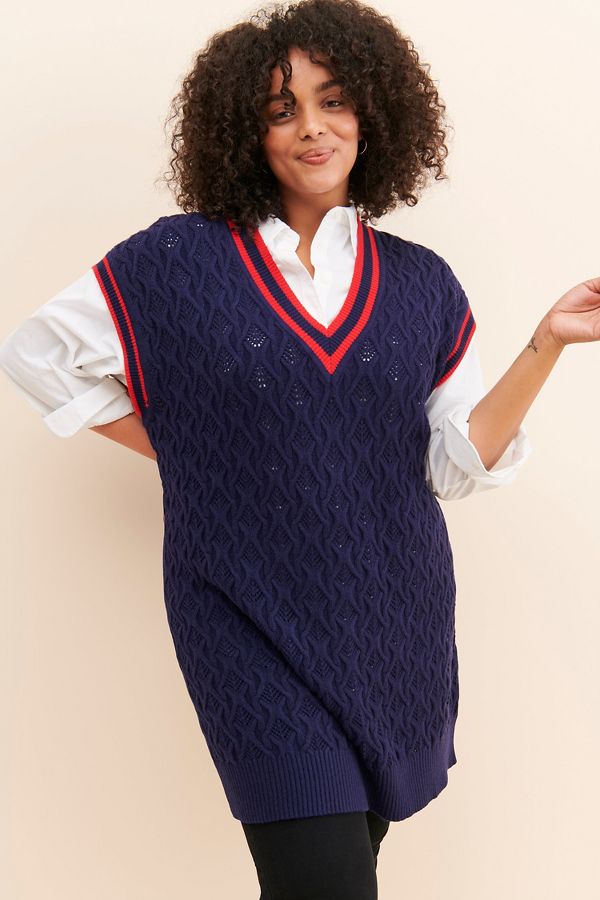 Slide View: 1: Nouveaux Varsity Maxi Vest