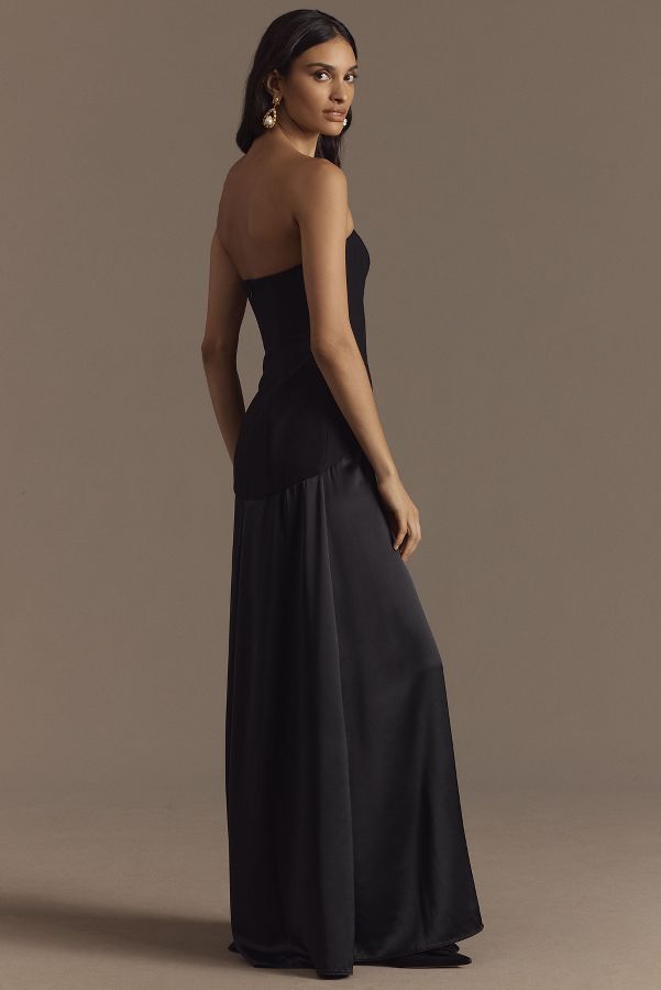 Slide View: 4: Shona Joy Adri Strapless Paneled Maxi Dress