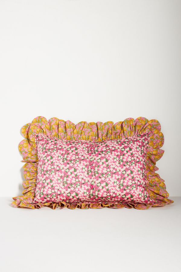 Slide View: 2: Coco & Wolf Scallop Ruffle Cushion Cover