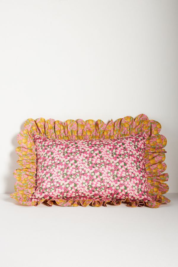 Slide View: 1: Coco & Wolf Scallop Ruffle Cushion Cover