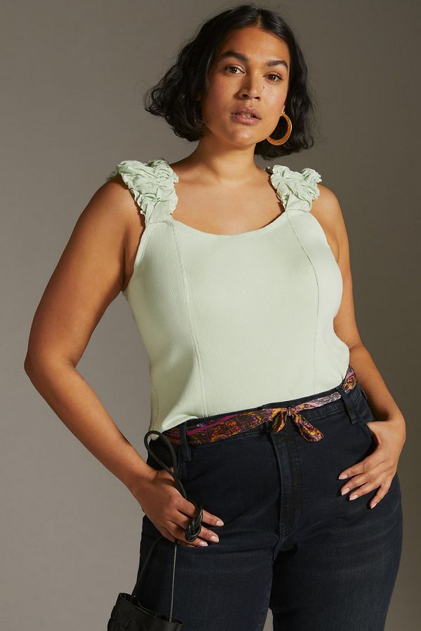 Slide View: 1: Ruched Corset Top