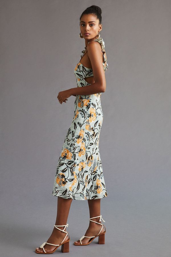 Slide View: 4: Halter Slim Midi Dress