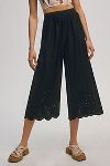 Thumbnail View 4: Wide-Leg Eyelet Crop Pants