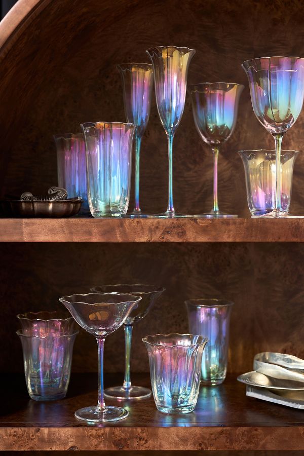 Slide View: 2: Fleur Coupe Glasses, Set of 4