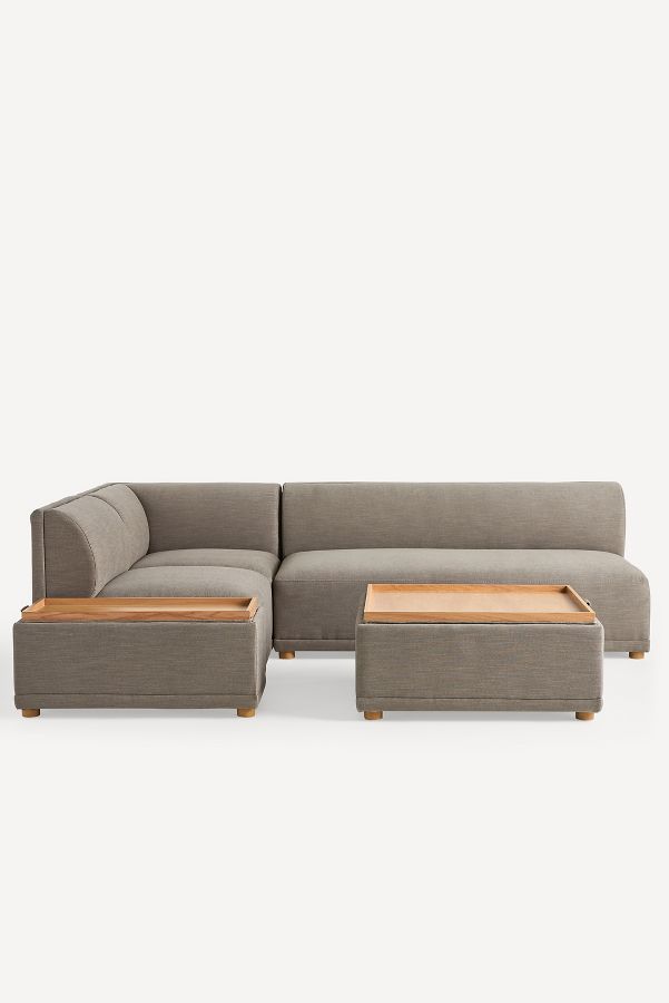 Slide View: 7: Celine Performance Weave Modular Small Ottoman