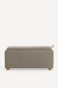 Slide View: 1: Celine Performance Weave Modular Small Ottoman