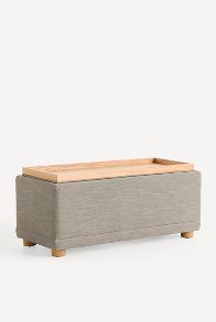 Slide View: 4: Celine Performance Weave Modular Small Ottoman