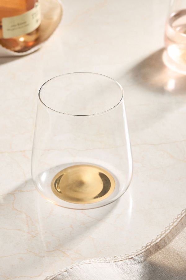 Slide View: 1: Morgan Metallic Stemless Wine Glasses, Set of 4