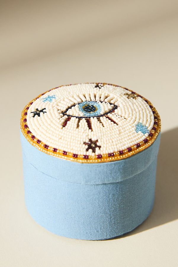 Slide View: 1: Fortune Beaded Lidded Jewelry Box