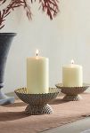 Thumbnail View 1: Iron Ruffle Pillar Candle Holder, Large