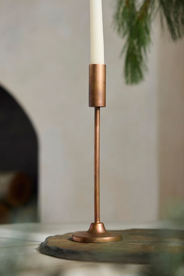 Slide View: 2: Burnished Copper Taper Holder