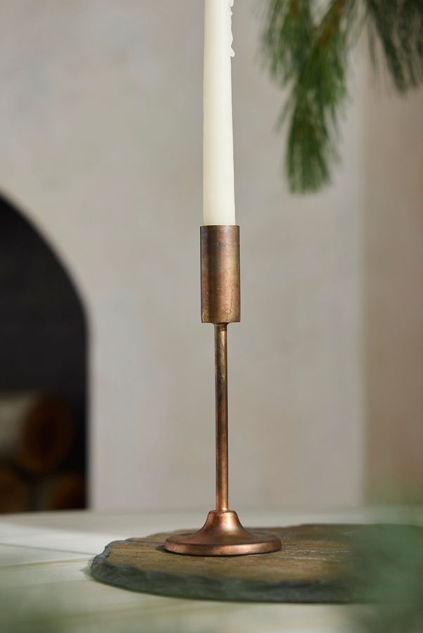 Slide View: 3: Burnished Copper Taper Holder