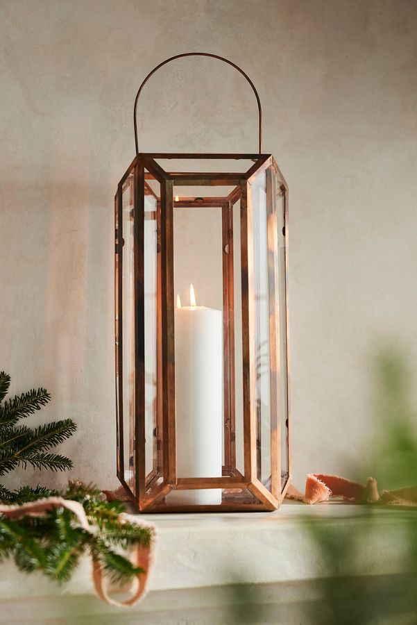 Slide View: 3: Faceted Copper Lantern