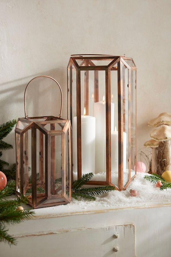 Slide View: 1: Faceted Copper Lantern