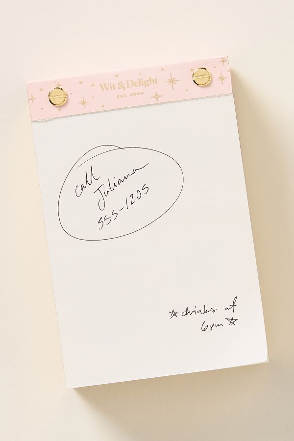 Slide View: 1: Wit & Delight x Anthropologie Small Softcover Desktop Notepad