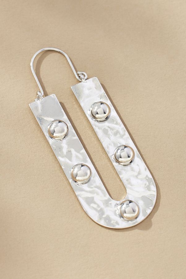 Slide View: 2: U-Shaped Spur Hoop Earrings