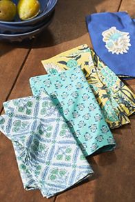 Slide View: 1: Kiara Mixed Cotton Napkins, Set of 4