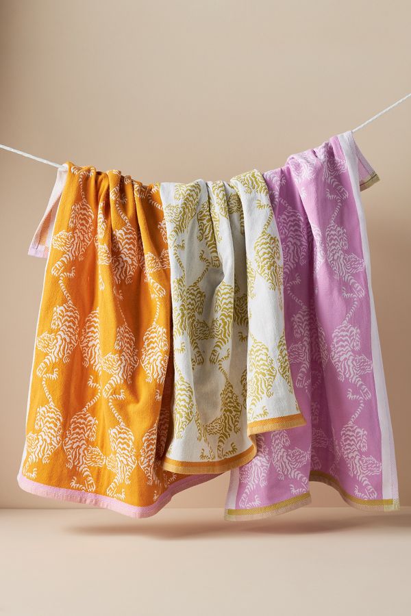 Slide View: 1: Tiger Cotton Jacquard Dish Towels, Set of 3