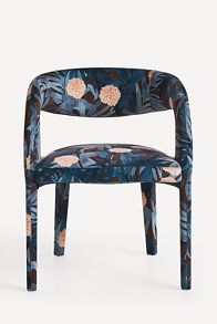 Slide View: 1: Frederica Velvet Hagen Dining Chair