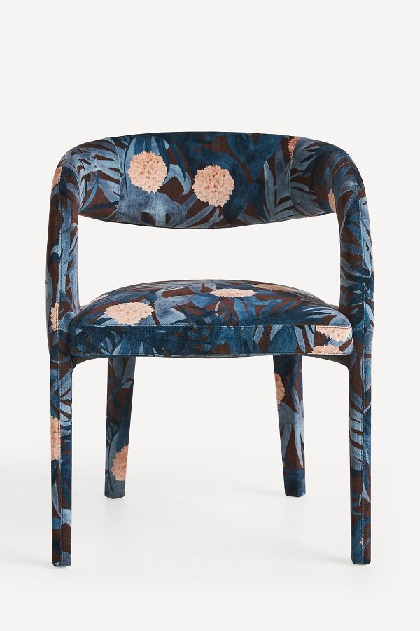 Slide View: 1: Frederica Velvet Hagen Dining Chair