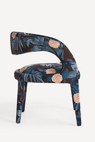 Slide View: 3: Frederica Velvet Hagen Dining Chair