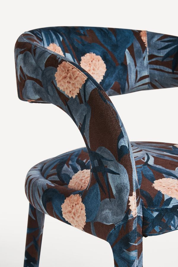 Slide View: 4: Frederica Velvet Hagen Dining Chair