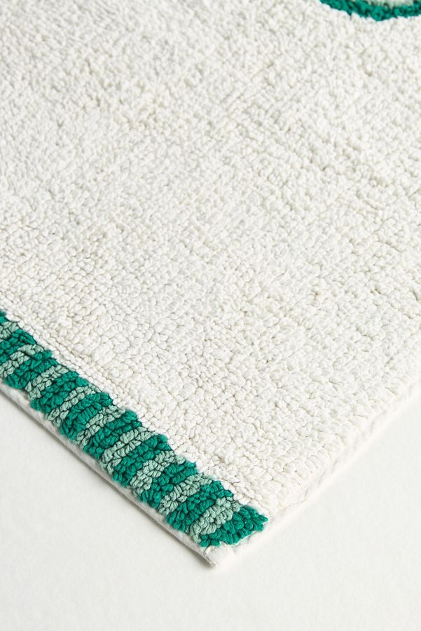 Slide View: 3: Monogram Embroidered Cotton Bath Mat