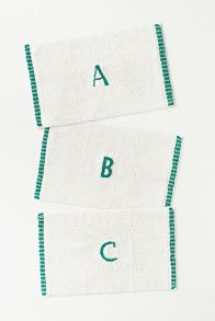 Slide View: 2: Monogram Embroidered Cotton Bath Mat