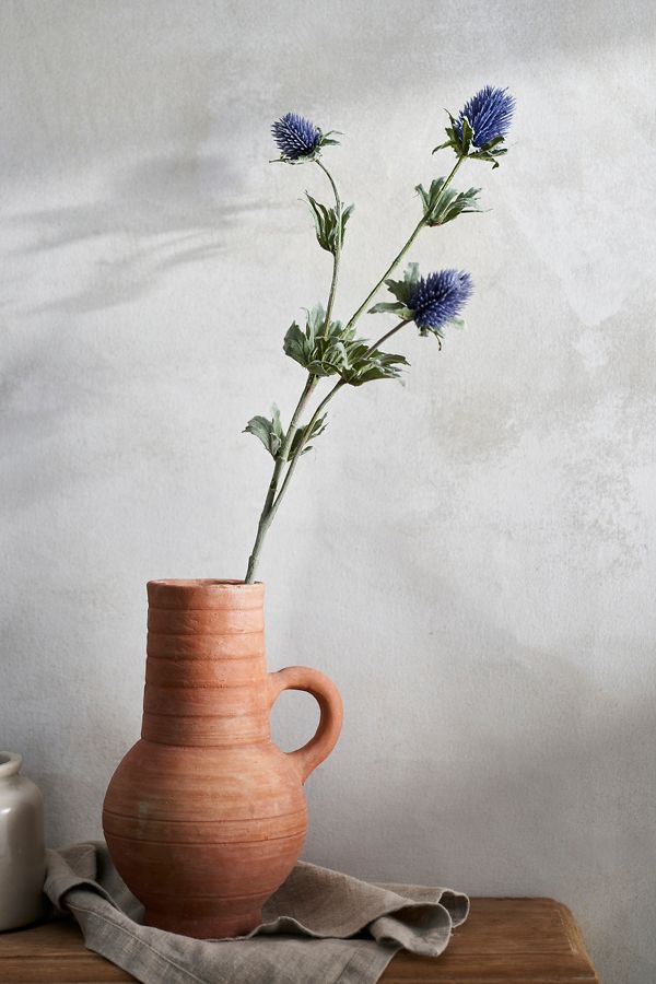 Slide View: 1: Faux Thistle Flower Stem