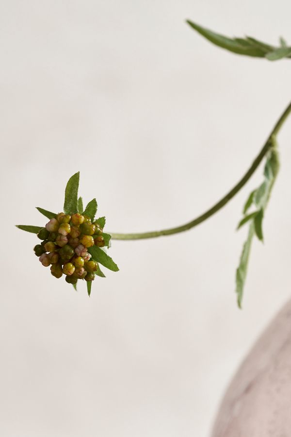 Slide View: 3: Faux Scabiosa Flower Spray