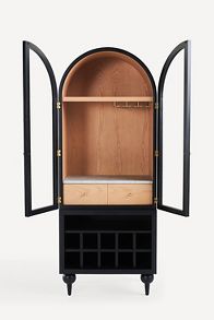 Slide View: 2: Fern 72" Slim Bar Cabinet