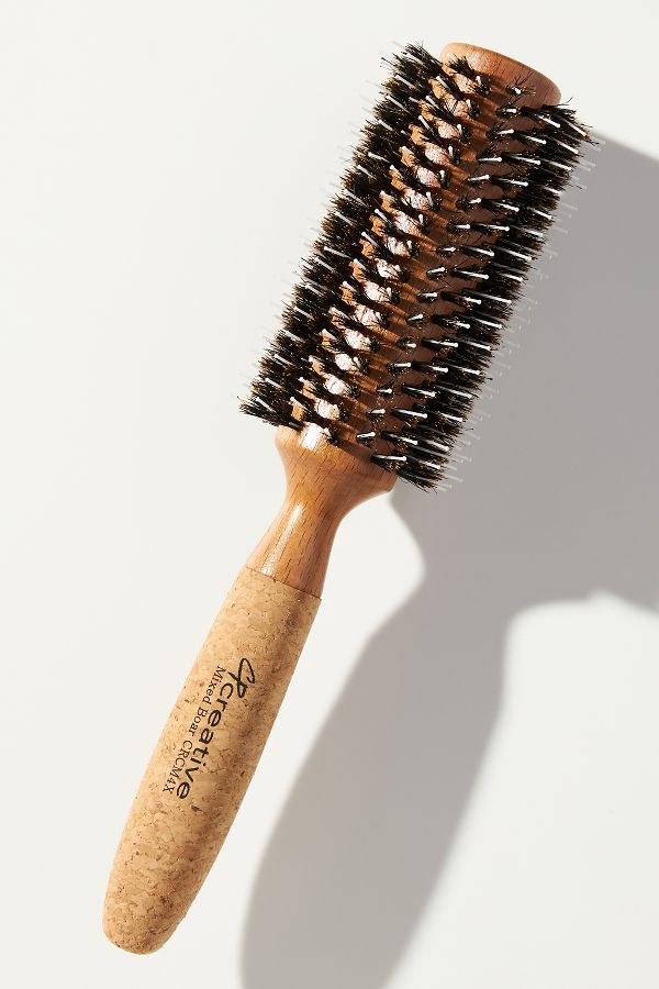 Slide View: 1: Creative Pro Hair Tools Mixed Bristle 2.5 Inch Round Hair Brush