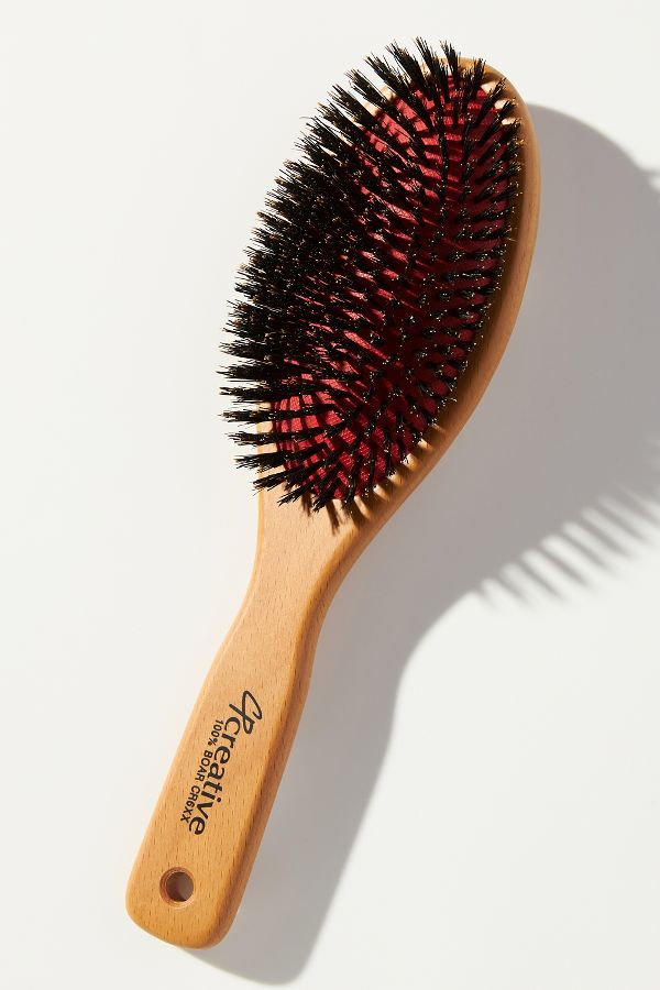 Slide View: 1: Creative Pro Hair Tools 10 Inch Boar Bristle Paddle Hair Brush