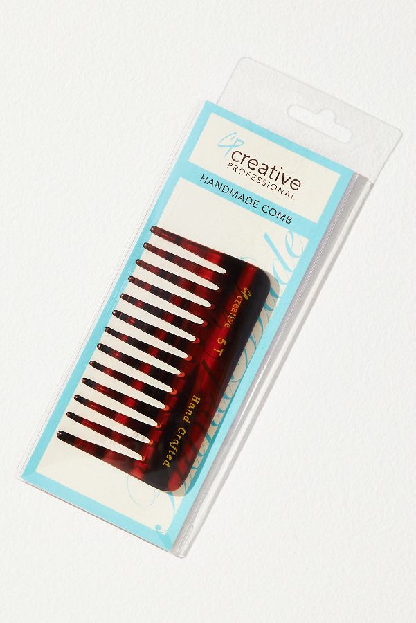 Slide View: 2: Creative Pro Hair Tools Wide-Tooth 4 Inch Tortoise Comb