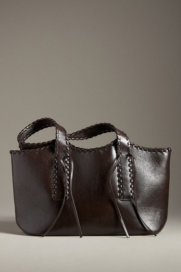 Slide View: 2: Melie Bianco Whipstitch Tote Bag