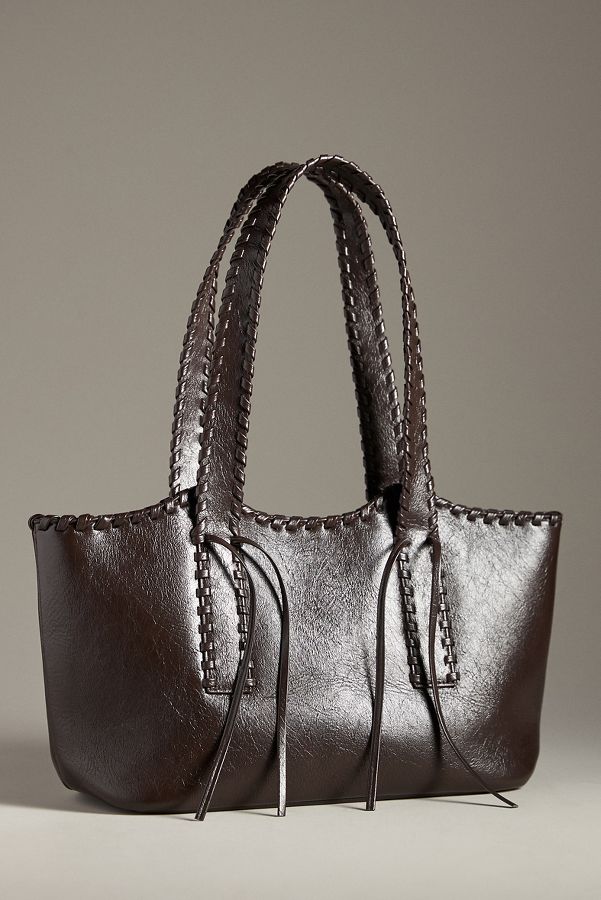 Slide View: 1: Melie Bianco Whipstitch Tote Bag