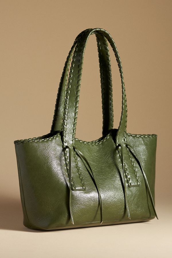 Slide View: 1: Melie Bianco Whipstitch Tote Bag