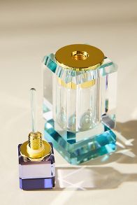 Slide View: 2: Cut Glass Perfume Bottle